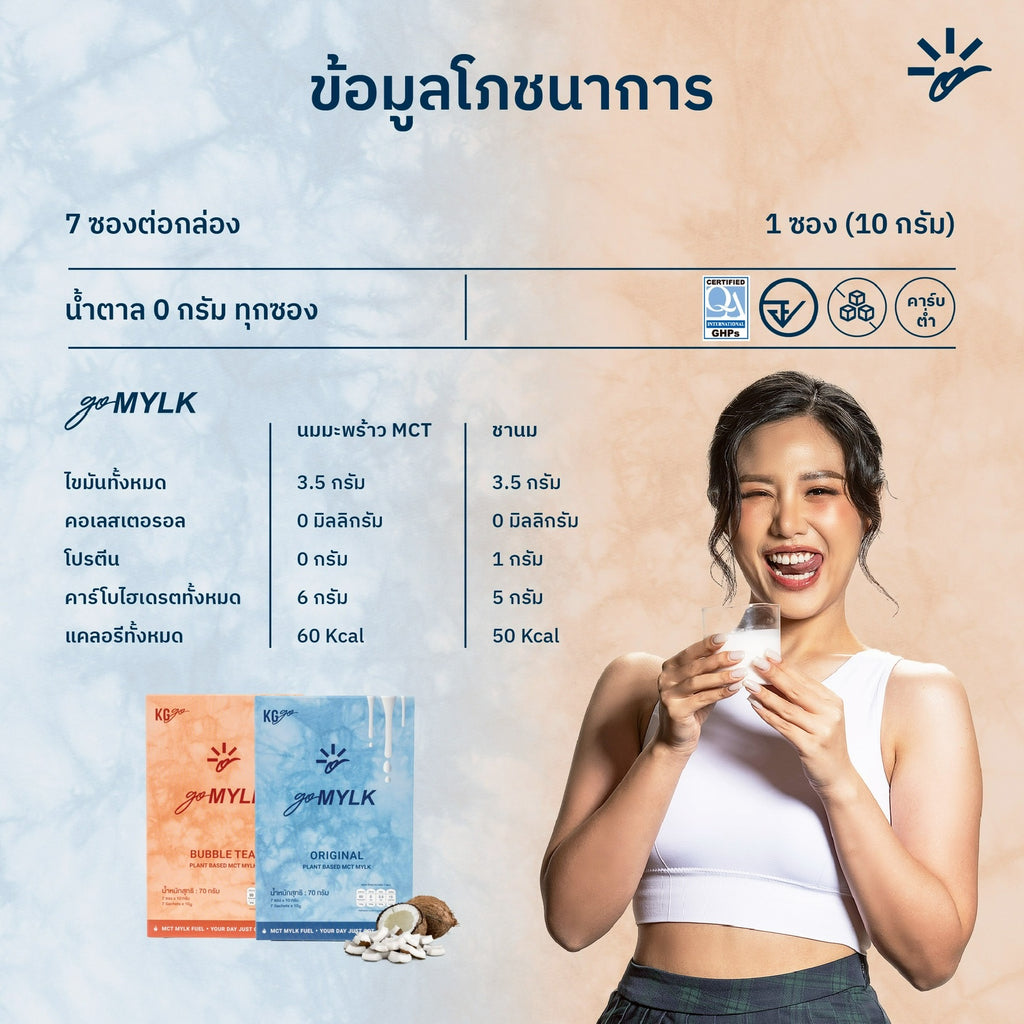 นม MCT แบบกระปุก (35 ช้อน) | สูตร goMYLK